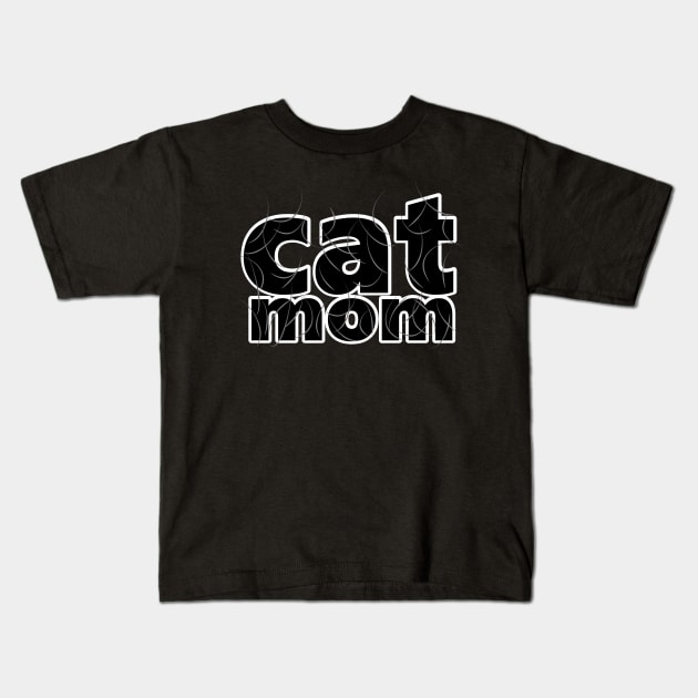 Cat Mom Gray Hair Kids T-Shirt by Frame and Bar